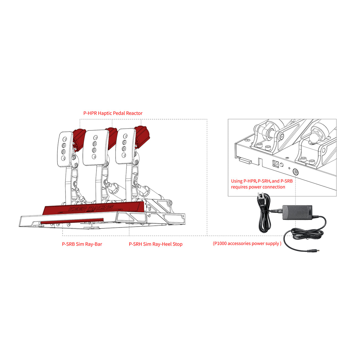 Simagic P-HPR GT 1 Pieza + Fuente de Poder