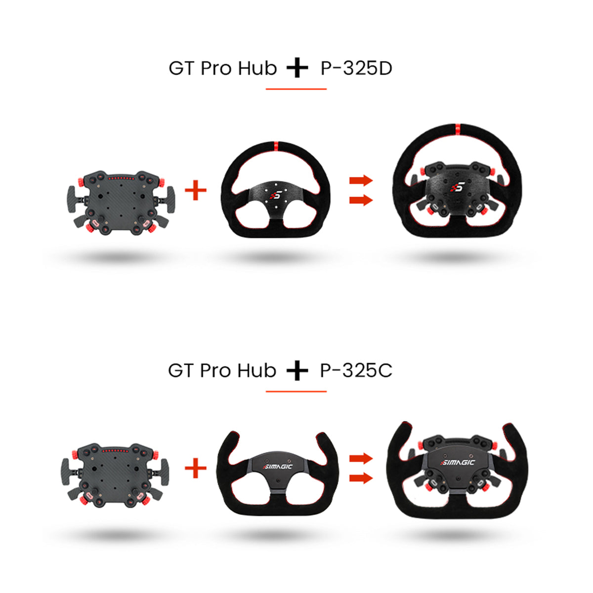 Simagic GT Pro Hub & P-325D (Suede)
